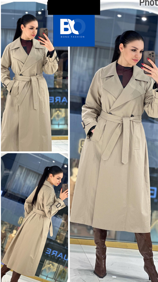 Women's Clothing Beige Trench Coat